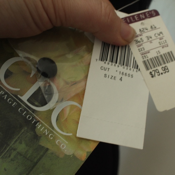 NWT 1980's CDC Filene's Navy Blue Evening Dress - Picture 3 of 7